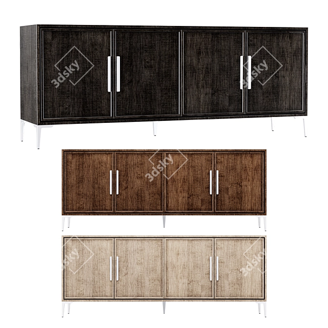 Contemporary Benoit Panel Buffet 3D model image 1