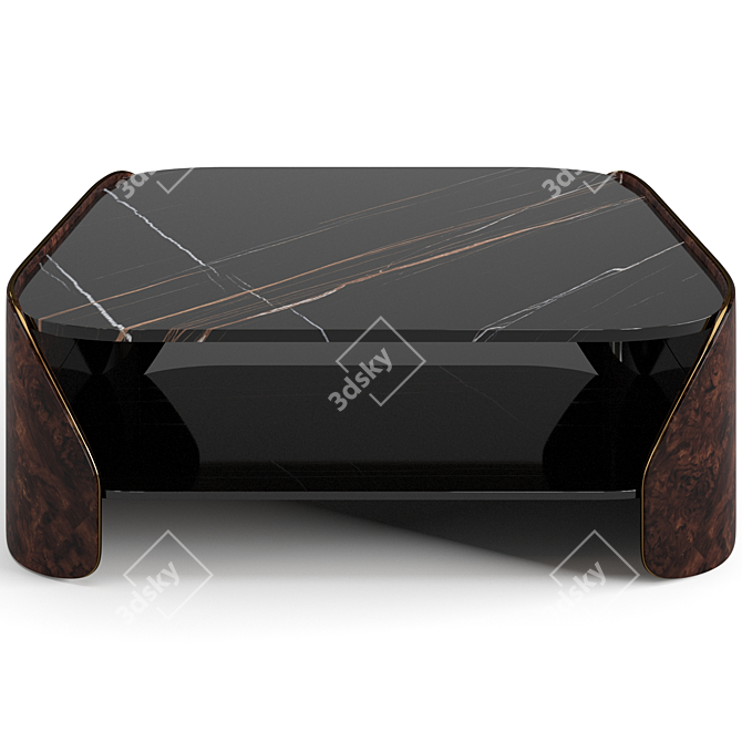 Luxury Visionnaire Fitzgerald Coffee Table Set 3D model image 2