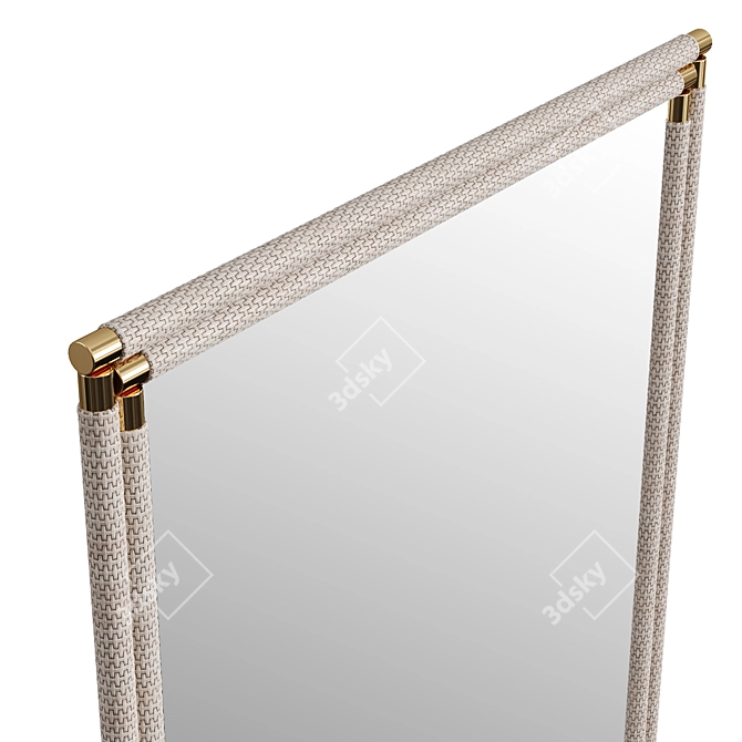 Rugiano BOHEME Leather Floor Mirror 3D model image 4