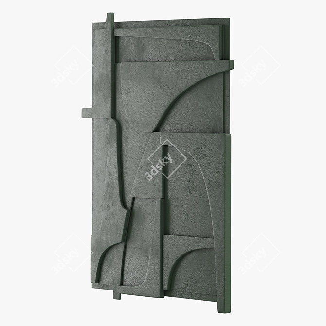 Elevated Abstract Art in Relief 3D model image 3