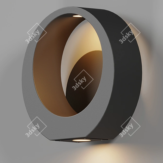 Alumilux Circlet Outdoor Wall Sconce 3D model image 2