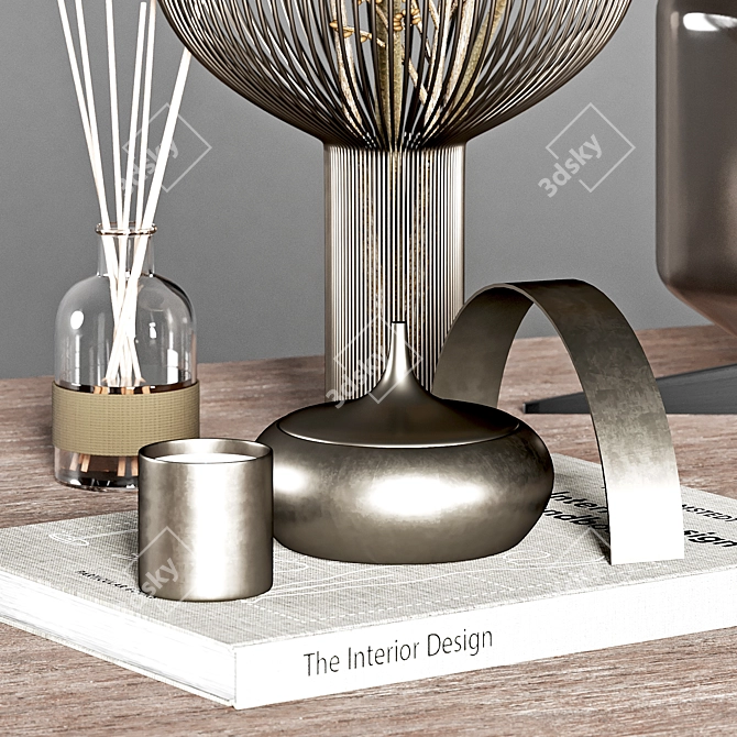 Modern Decorative Set 3D Model 3D model image 2