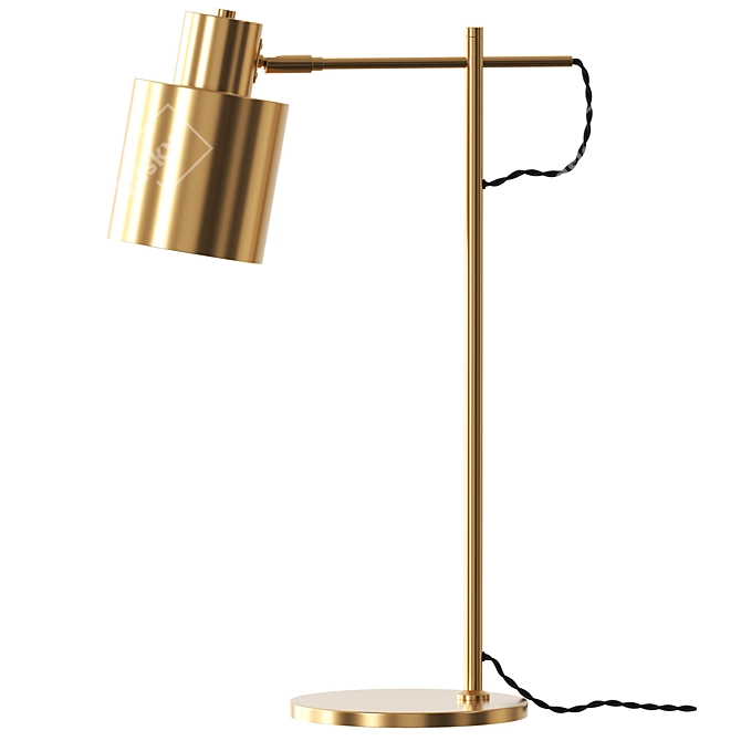 Elegant Brass Table Lamp 3D model image 1