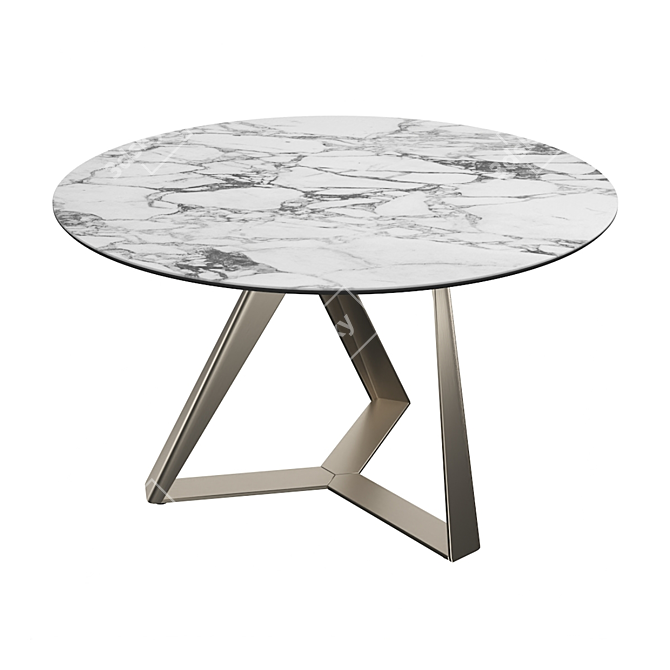 Elegant Millenium Round Dining Table 3D model image 1