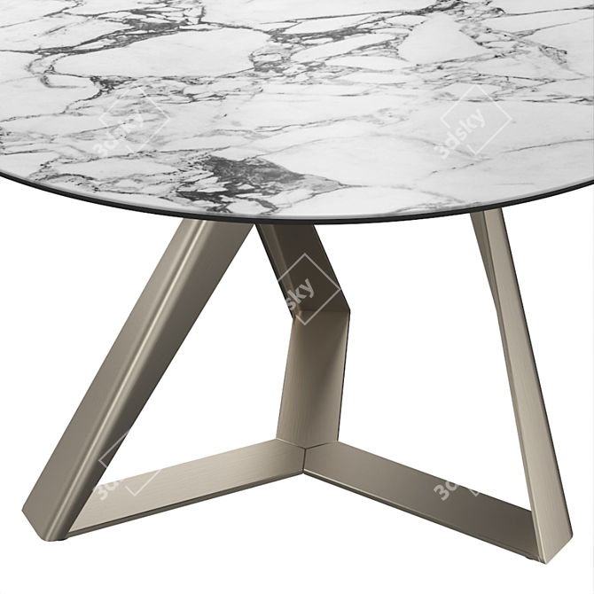 Elegant Millenium Round Dining Table 3D model image 3