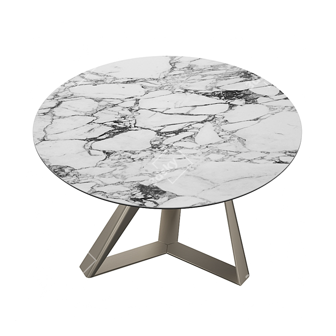 Elegant Millenium Round Dining Table 3D model image 4