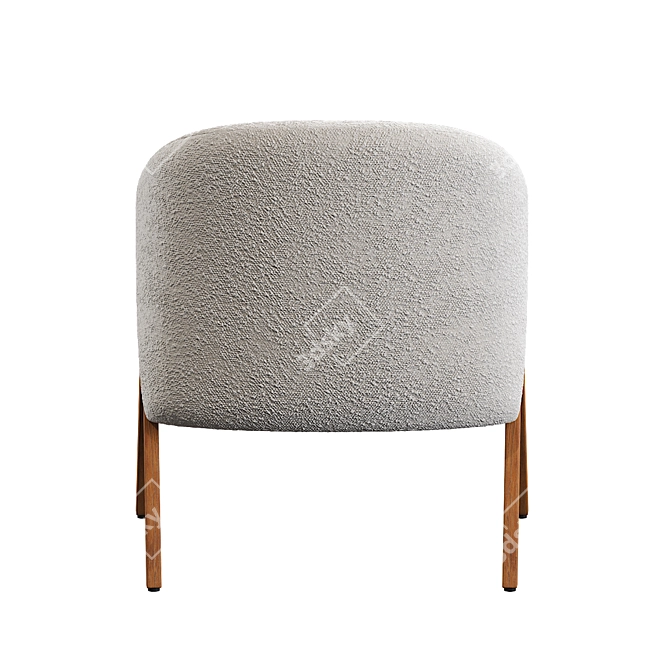 Elegant Boucle Armchair for Home 3D model image 5