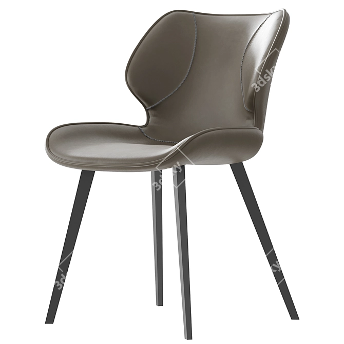 Hailey Dining Chair, Modern Design 3D model image 1