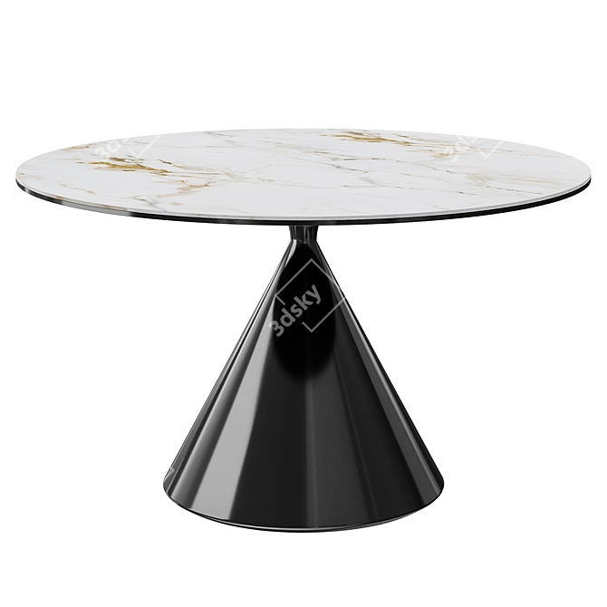 Sanremo Round Dining Table with Ceramic Top 3D model image 1