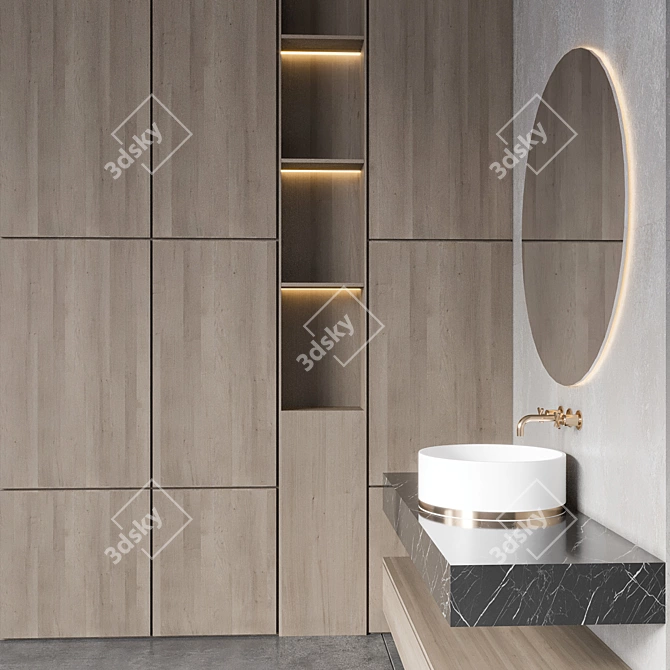 Modern Bathroom Furniture Set: VRAY+CORONA+FBX 3D model image 4