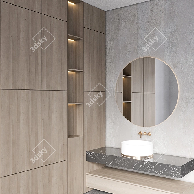 Modern Bathroom Furniture Set: VRAY+CORONA+FBX 3D model image 5