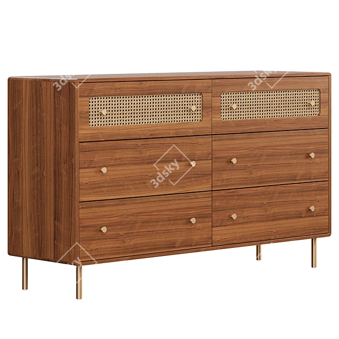 Redpop Chest of Drawers 3D model image 1