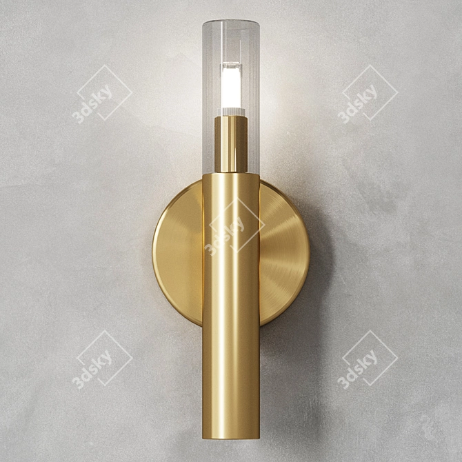 Modern Gold Wall Sconce Lighting 3D model image 5