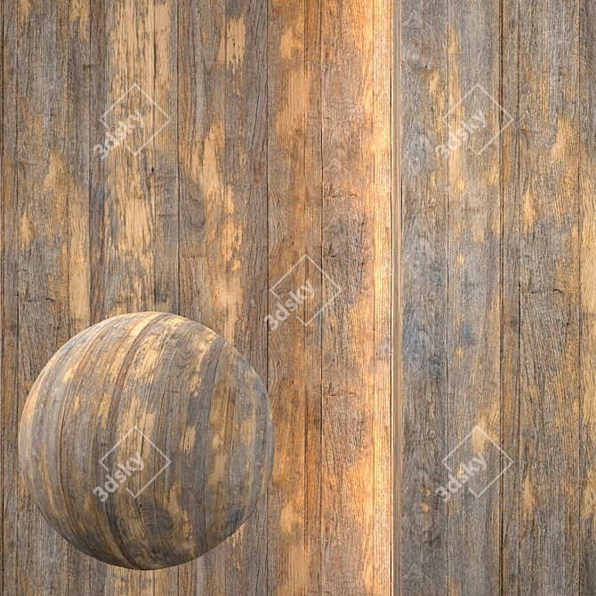 Title: Seamless Wood Texture Set 3D model image 1