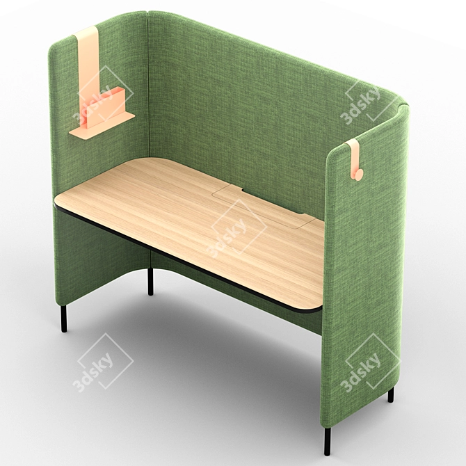 Pedrali BuddyHub Office Desk 3D model image 2