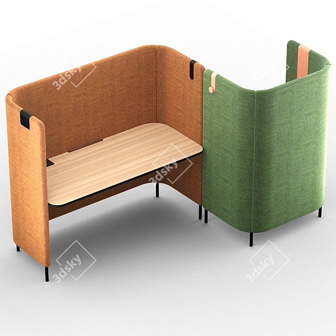 Pedrali BuddyHub Office Desk 3D model image 7