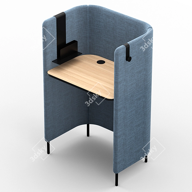 Modern Office Desk by Pedrali 3D model image 2