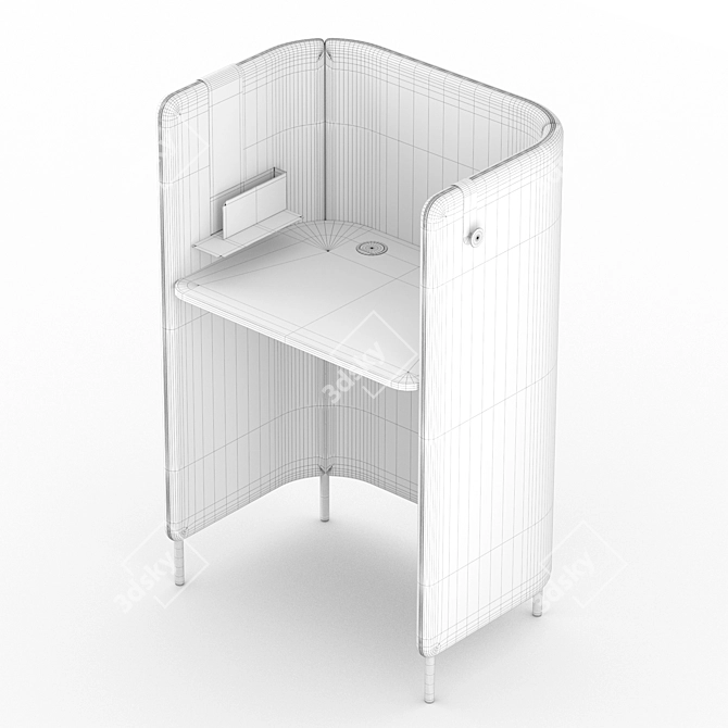 Modern Office Desk by Pedrali 3D model image 12