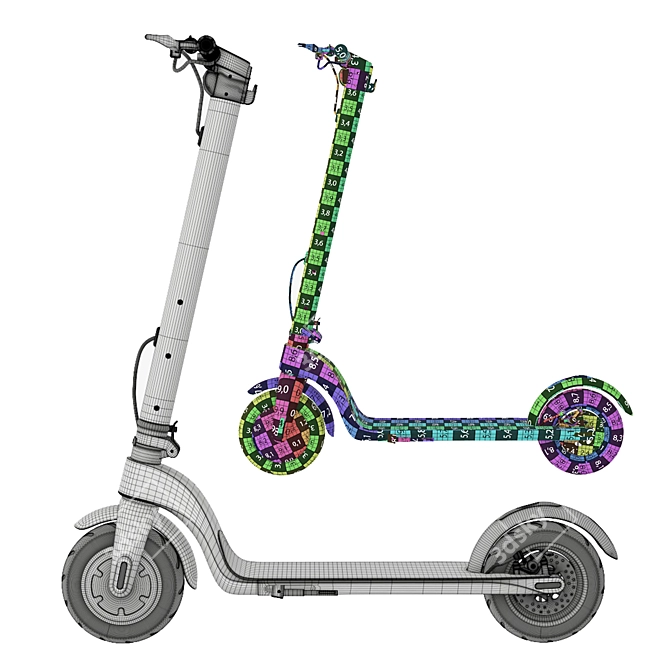 Blaupunkt ESC808 Electric Scooter Model 3D model image 6