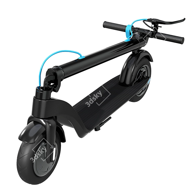 Blaupunkt ESC808 Folded Electric Scooter 3D model image 1