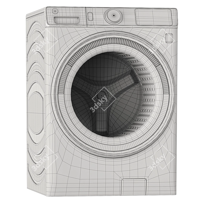 GE Washer Dryer Duo : Energy-Efficient Combo 3D model image 4