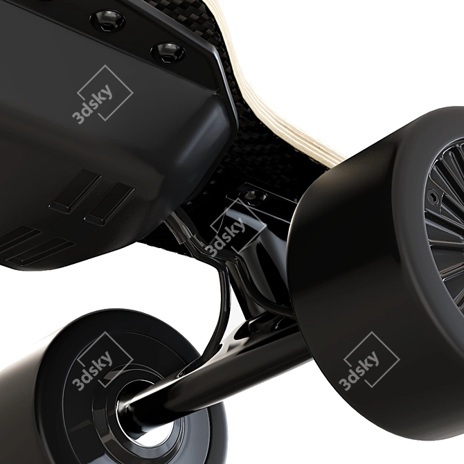 Electric Skateboard 3D Model Kit 3D model image 3