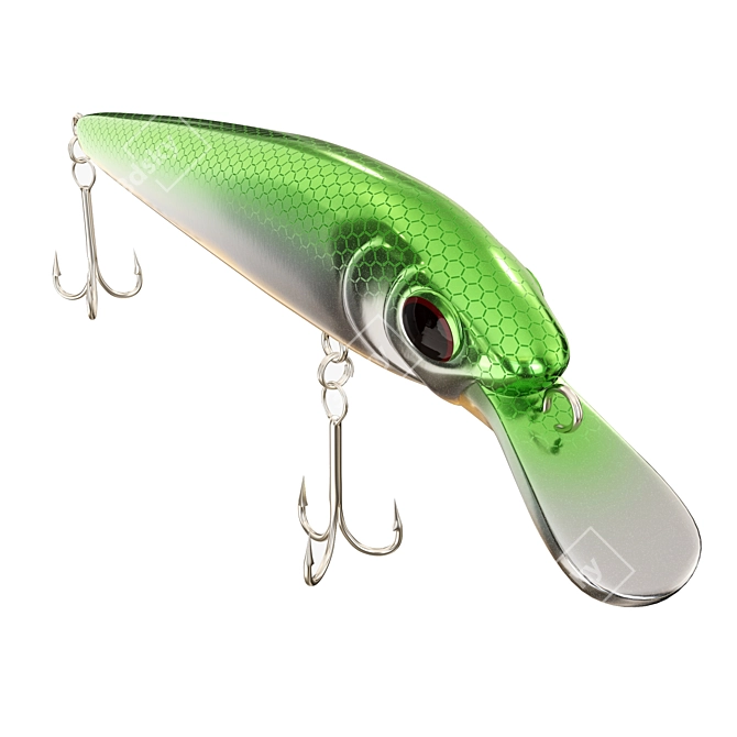 Texture-Rich Fishing Lure Model 3D model image 1