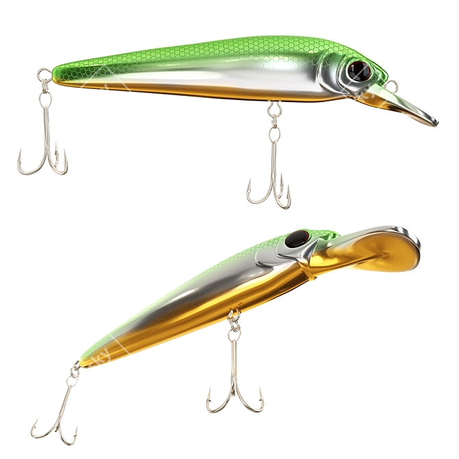 Texture-Rich Fishing Lure Model 3D model image 2