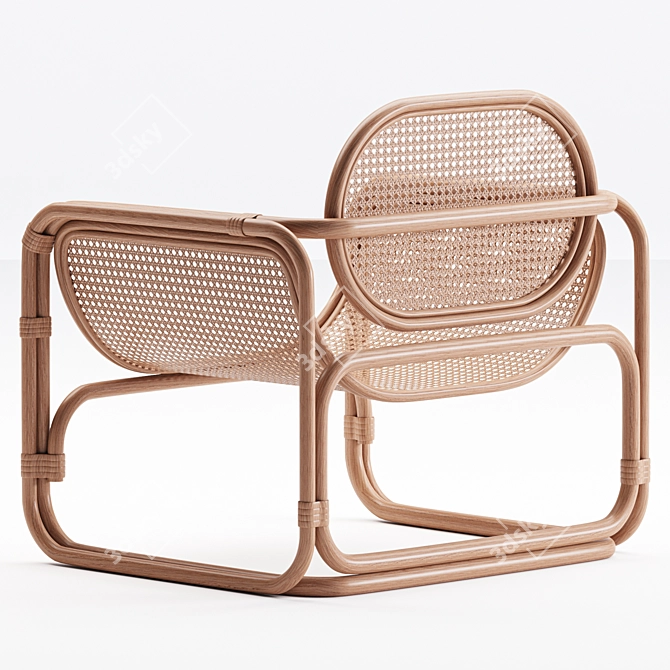 Modern Marte Lounge Chair: 3D Model 3D model image 2