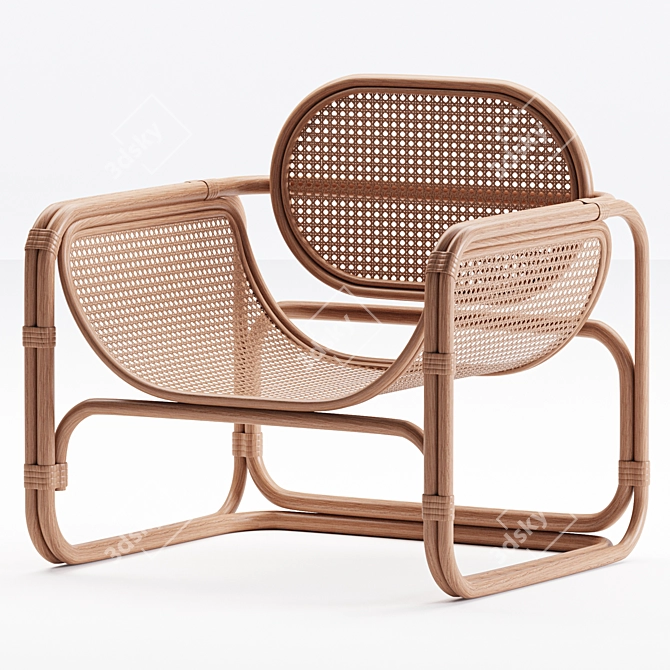 Modern Marte Lounge Chair: 3D Model 3D model image 3