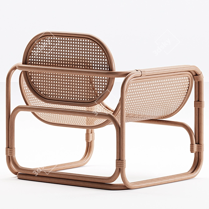 Modern Marte Lounge Chair: 3D Model 3D model image 4