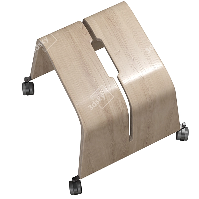 Mobile Boards Stool with Casters 3D model image 5