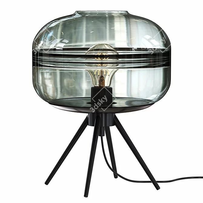 Wavelet Blown Glass Table Lamp 3D model image 1