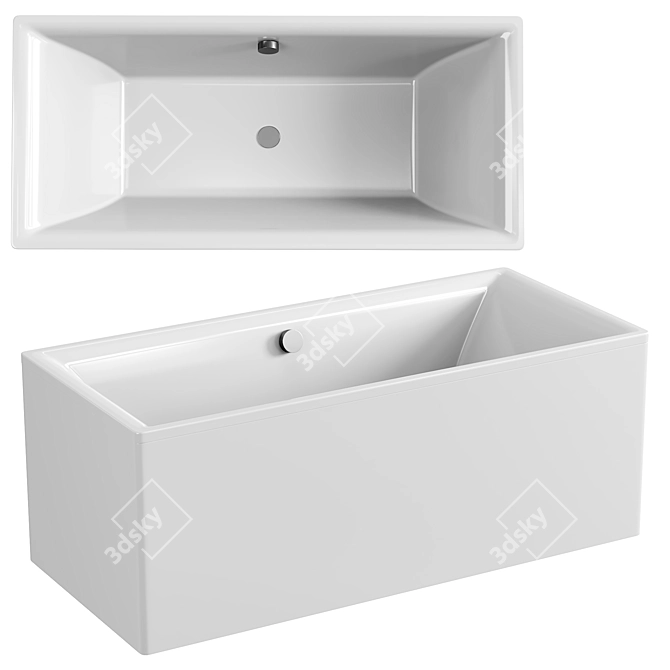 Kaldewei Puro Duo Built-In Bath 3D model image 1