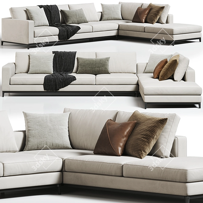 Modern Minotti Andersen Sofa 3D Model 3D model image 1