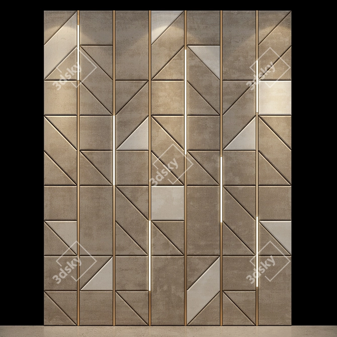  Stylish 3D Wall Panel Kit 3D model image 2