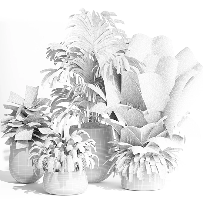 Modern Indoor Plant Set Collection 3D model image 5