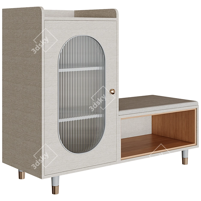 Translation: Brand: Homary

Homary Upholstered Shoe Storage 3D model image 1