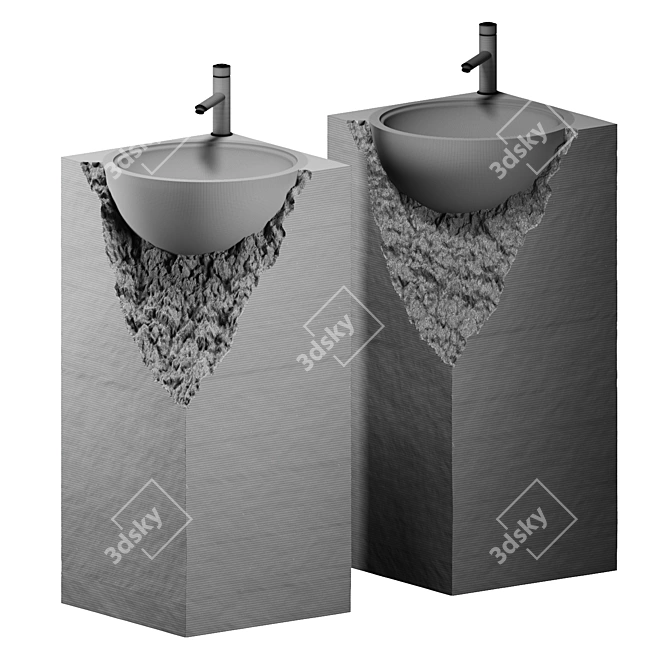 SHATTER A Floor Standing Sink 3D model image 12