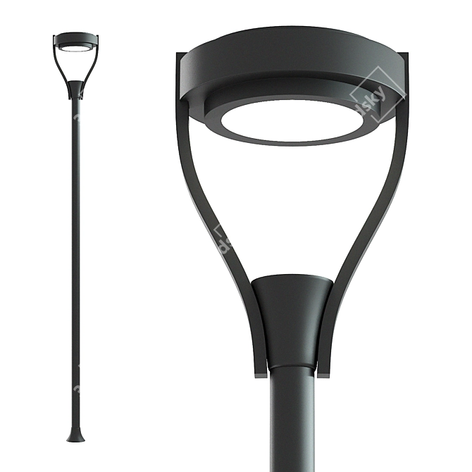  Stylish Outdoor Street Lamp 3D model image 1