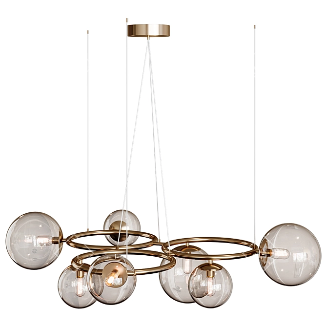 Homary Modern Gold 7-Light Chandelier 3D model image 1