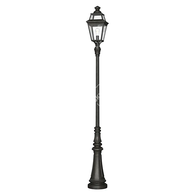 Traditional Outdoor Lamp Post Vosges 3D model image 2