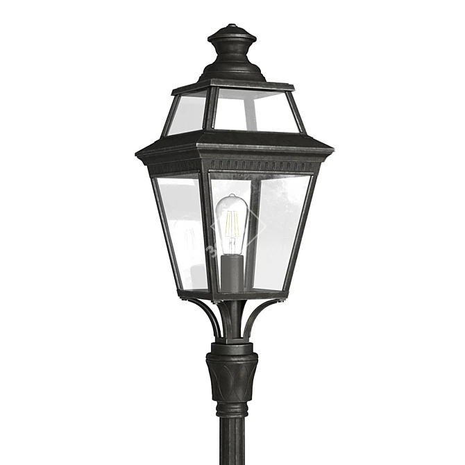 Traditional Outdoor Lamp Post Vosges 3D model image 3