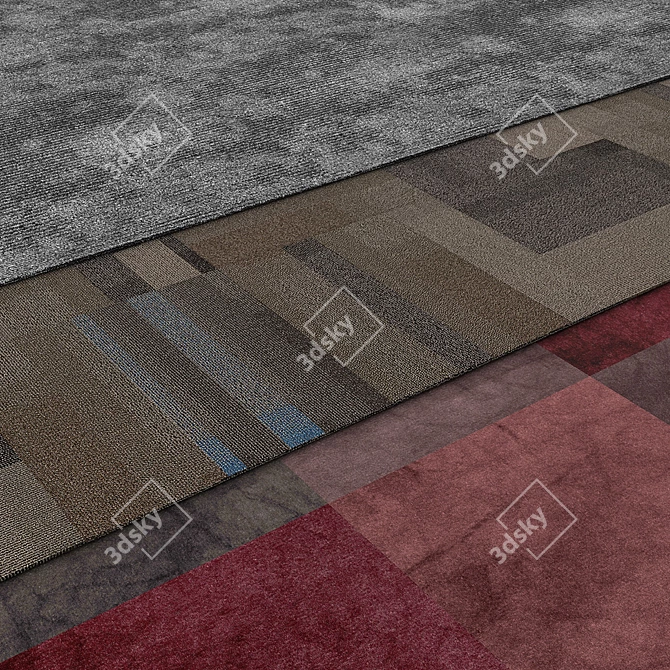 Versatile Square Carpet Collection 3D model image 3