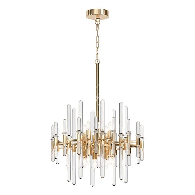 Luxxu Modern 8-Lamp Chandelier 3D model image 1