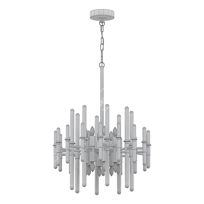 Luxxu Modern 8-Lamp Chandelier 3D model image 2