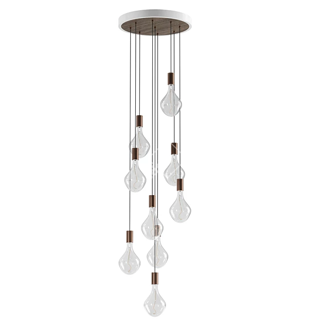 Tala 9-Light Chandelier 3D Model 3D model image 1