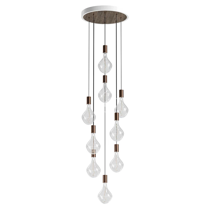 Tala 9-Light Chandelier 3D Model 3D model image 3