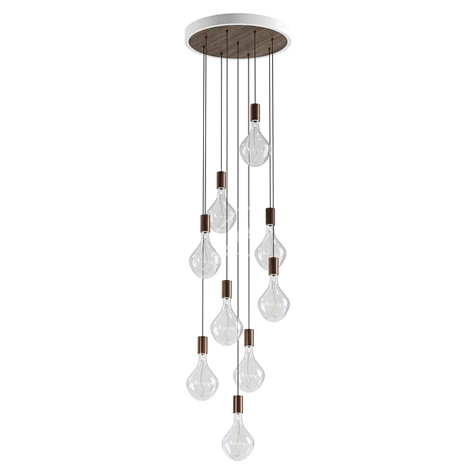 Tala 9-Light Chandelier 3D Model 3D model image 4