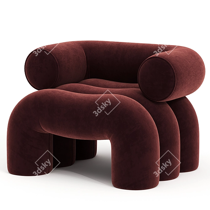  Modern Aurora Armchair Design 3D model image 3